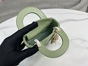 Lady Dior Micro Bag Avocado Green Cannage Lambskin - 12x10.2x5cm - 3