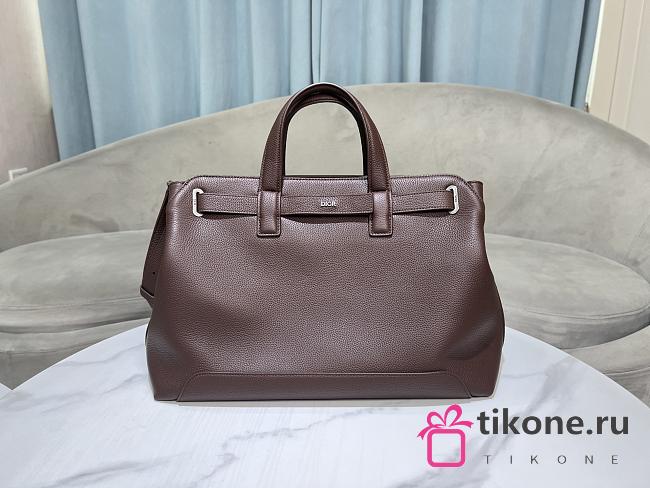 Medium Dior Normandie Tote Bag Brown Dior Icons Calfskin - 42x27.5x17cm - 1
