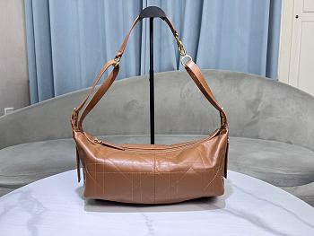 Dior Medium D-Journey Bag in Vintage Smooth Calfskin Camel Flat Macrocannage -  33x16x15cm
