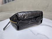 Dior Medium D-Journey Bag in Crinkled Calfskin Black Flat Macrocannage - 33x16x15cm - 4