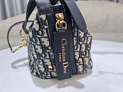Medium D-Journey Bag Blue Dior Oblique Jacquard - 33x16x15cm  - 3