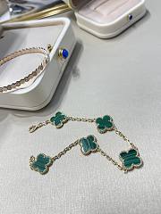 VCA Vintage Alhambra Bracelet 5 Motifs 18K Yellow Gold Green - 5