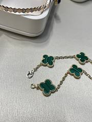 VCA Vintage Alhambra Bracelet 5 Motifs 18K Yellow Gold Green - 4