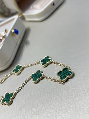 VCA Vintage Alhambra Bracelet 5 Motifs 18K Yellow Gold Green - 3