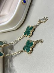 VCA Vintage Alhambra Bracelet 5 Motifs 18K Yellow Gold Green - 2