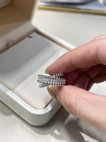 VCA Perlee Diamonds Duo Ring 18K White Gold Diamond