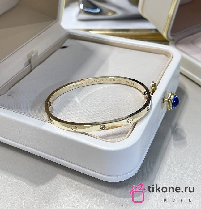Cartier Love Bracelet Small Model 6 Diamonds Yellow Gold - 1