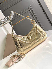 Serpenti Baia Shoulder Bag Python Leather Gold 293239 - 27.5x18x4.5cm - 1
