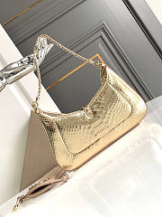 Serpenti Baia Shoulder Bag Python Leather Gold 293239 - 27.5x18x4.5cm - 5