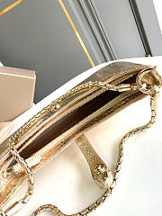 Serpenti Baia Shoulder Bag Python Leather Gold 293239 - 27.5x18x4.5cm - 4