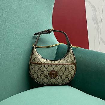 Gucci Ophidia GG Canvas Mini Shoulder Bag in Brown - 22x12.5x5cm