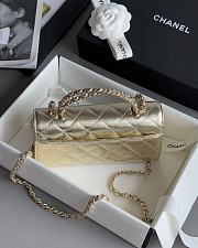 Chanel Clutch With Chain With Handle Calfskin Gold - 18x10x4.5cm - 3