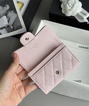 Chanel Classic Flap Card Holder Caviar Silver Light Pink - 7.5x11.3x2.1cm - 4