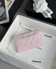 Chanel Classic Flap Card Holder Caviar Silver Light Pink - 7.5x11.3x2.1cm - 3