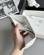 Chanel Classic Small Flap Wallet Caviar White - 10.5x11.5x3cm - 6