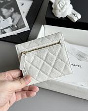 Chanel Classic Small Flap Wallet Caviar White - 10.5x11.5x3cm - 5