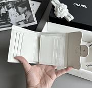 Chanel Classic Small Flap Wallet Caviar White - 10.5x11.5x3cm - 3