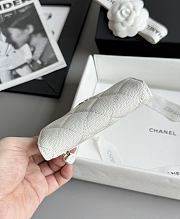 Chanel Classic Small Flap Wallet Caviar White - 10.5x11.5x3cm - 2