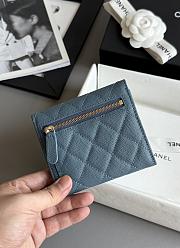 Chanel Classic Small Flap Wallet Caviar Dark Blue - 10.5x11.5x3cm - 3