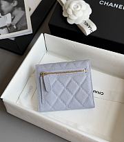 Chanel Classic Small Flap Wallet Caviar Light Purple - 10.5x11.5x3cm - 6