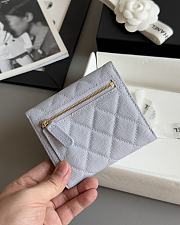 Chanel Classic Small Flap Wallet Caviar Light Purple - 10.5x11.5x3cm - 5