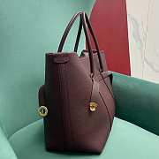 Loro Piana Ghiera Shopper Large Calfskin Burgundy - 40x26x18cm - 6