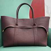 Loro Piana Ghiera Shopper Large Calfskin Burgundy - 40x26x18cm - 3