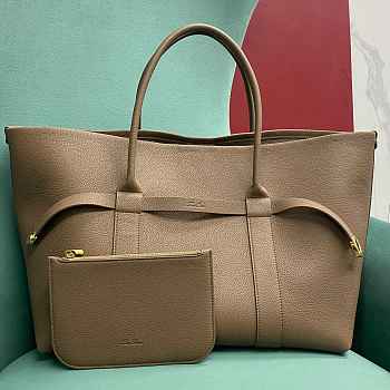 Loro Piana Ghiera Shopper Large Calfskin Fossil - 40x26x18cm