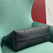 Loro Piana Ghiera Shopper Large Calfskin Navy Blue - 40x26x18cm - 5