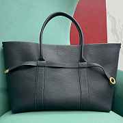Loro Piana Ghiera Shopper Large Calfskin Navy Blue - 40x26x18cm - 2