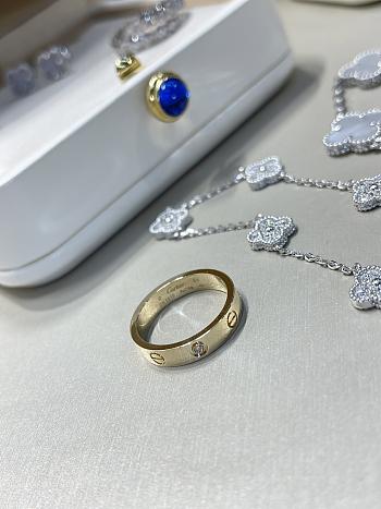 Cartier Love Wedding Band 1 Diamond Yellow Gold Diamond CRB4056100
