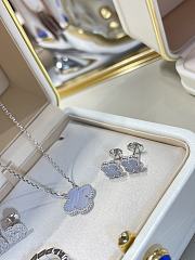 VCA Vintage Alhambra Pendant 18K White Gold Purple - 4
