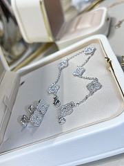 VCA Sweet Alhambra Bracelet 6 Motifs 18K White Gold Diamond - 5
