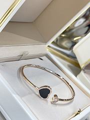 Chopard Happy Hearts Bangle Ethical Rose Gold Diamonds Black - 6