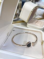 Chopard Happy Hearts Bangle Ethical Rose Gold Diamonds Black - 5