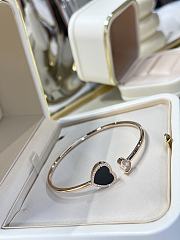 Chopard Happy Hearts Bangle Ethical Rose Gold Diamonds Black - 3