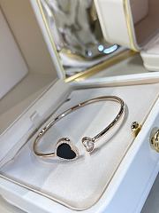 Chopard Happy Hearts Bangle Ethical Rose Gold Diamonds Black - 1