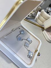 VCA Vintage Alhambra Bracelet 5 Motifs 18K White Gold White - 3