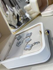 VCA Vintage Alhambra Bracelet 5 Motifs 18K White Gold White - 2