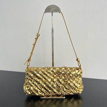 Bottega Veneta Kalimero Cha Cha Gold - 28.5x15x6cm