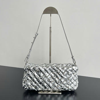 Bottega Veneta Kalimero Cha Cha Silver - 28.5x15x6cm
