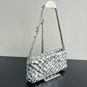 Bottega Veneta Kalimero Cha Cha Silver - 28.5x15x6cm - 5