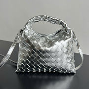 Bottega Veneta Mini Hop Silver - 25.5x14.5x11cm - 5