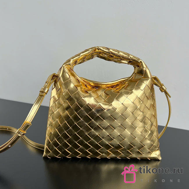 Bottega Veneta Mini Hop Gold - 25.5x14.5x11cm - 1