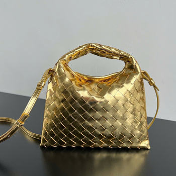 Bottega Veneta Mini Hop Gold - 25.5x14.5x11cm