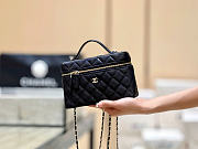 Chanel Long Vanity With Chain Grained Calfskin Black - 19x14x5cm - 6