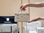 Chanel Long Vanity With Chain Grained Calfskin Beige - 19x14x5cm - 5
