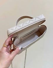 Chanel Long Vanity With Chain Grained Calfskin Beige - 19x14x5cm - 2