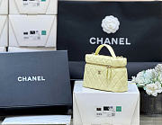 Chanel Long Vanity With Chain Grained Calfskin Light Yellow - 19x14x5cm - 4