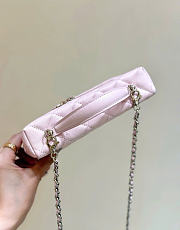 Chanel Long Vanity With Chain Grained Calfskin Light Pink- 19x14x5cm - 4
